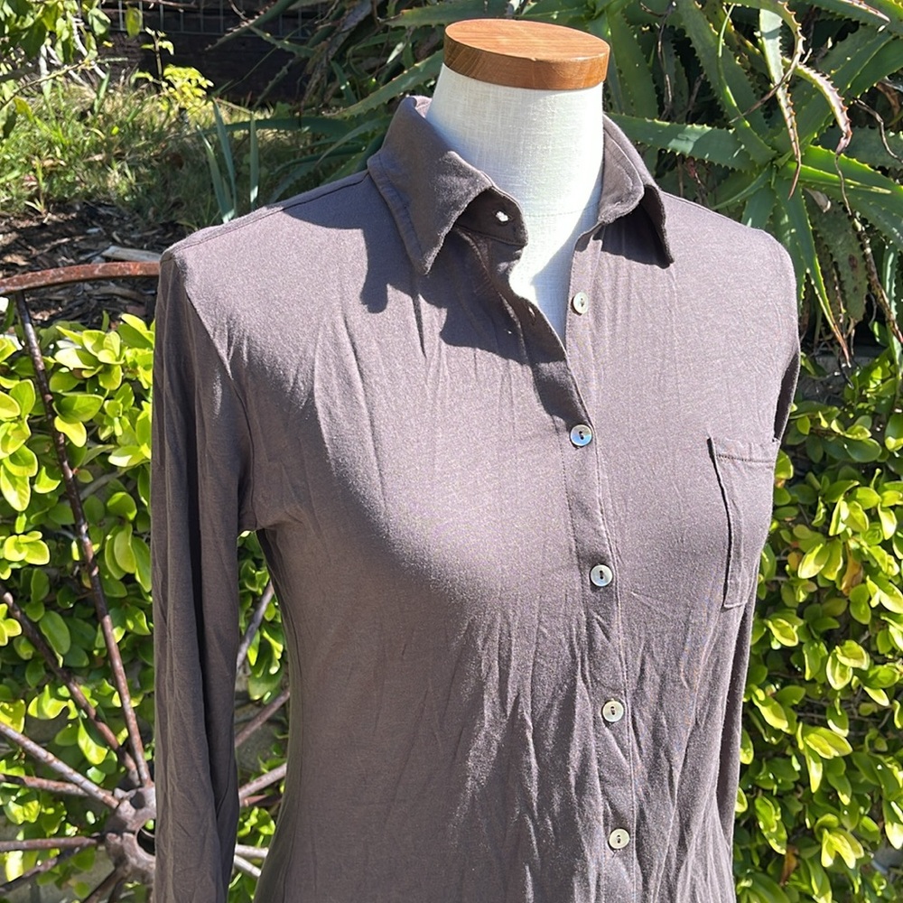 Peruvian Connection Modal Button Down Top - image 3